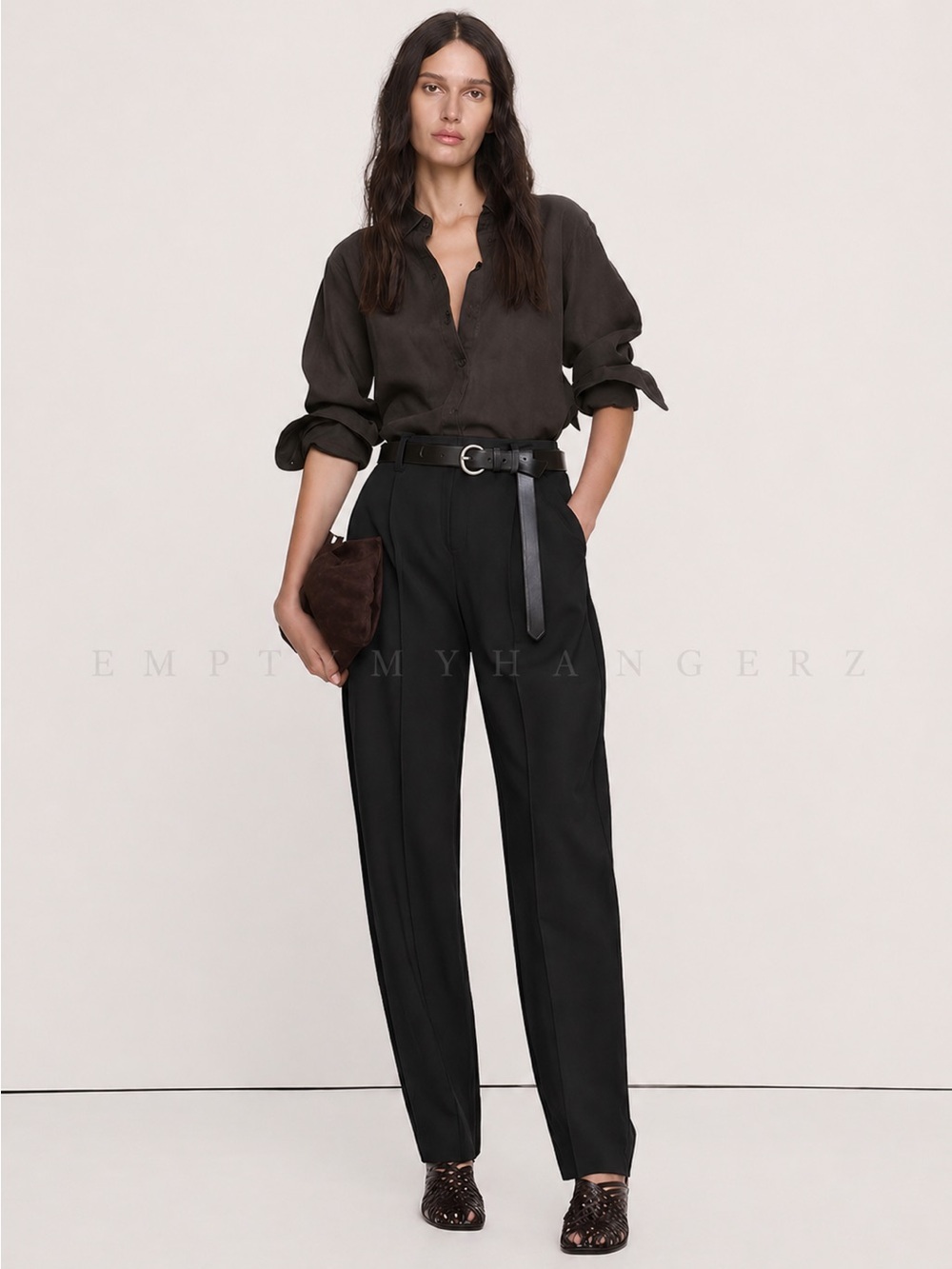NWT! BANANA REPUBLIC BLACK HIGH-RISE TAPERED DRAPEY PONTE PULL-ON PANT 875489